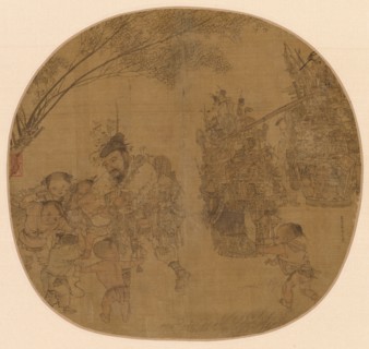 The Knickknack Peddler, 1212. Li Song (Chinese, active c. 1190-c. 1230). Album leaf, ink and color