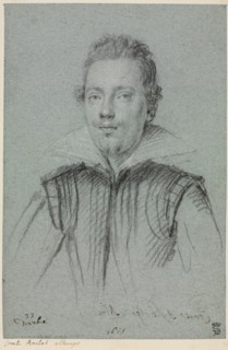 Comte Anibal Altemps, 1615. Ottavio Mario Leoni (Italian, 1578-1630). Black chalk, heightened with