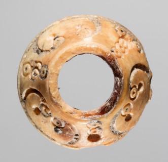 Spindle Whorl, 700s - 900s. Iran, early Islamic period, 8th - 10th century. Bone, incised; overall: