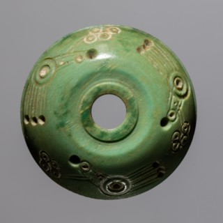 Spindle Whorl, 700s - 900s. Iran, early Islamic period, 8th - 10th century. Bone, incised; overall: