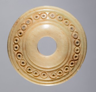 Spindle Whorl, 700s - 900s. Iran, early Islamic period, 8th - 10th century. Bone, incised; overall: