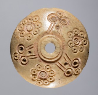 Spindle Whorl, 700s - 900s. Iran, early Islamic period, 8th - 10th century. Bone, incised; overall: