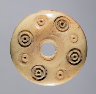 Spindle Whorl, 700s - 900s. Iran, early Islamic period, 8th - 10th century. Bone, incised; overall: