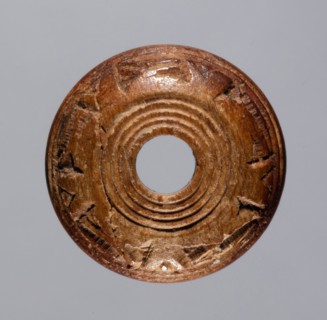 Spindle Whorl, 700s - 900s. Iran, early Islamic period, 8th - 10th century. Bone, incised; overall: