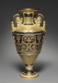 Vase, c. 1820-1830. St. Petersburg Imperial Porcelain Factory (Russian). Gilt porcelain; overall: