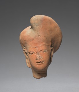 Head of a Woman, 14th-15th Century. Java, Majapahit Period (1294-1478). Terracotta; overall: 8.6 x