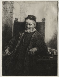 Jan Lutma, Goldsmith, 1656. Rembrandt van Rijn (Dutch, 1606-1669). Etching and drypoint; sheet: 19