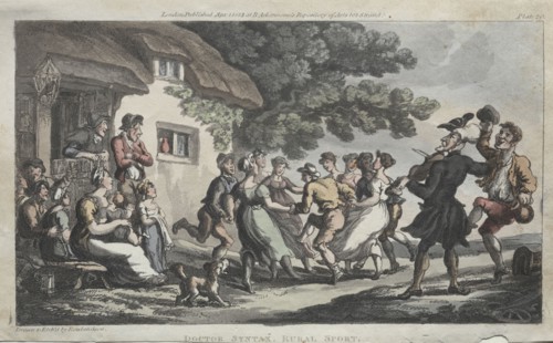 The Rev. Dr. Syntax Rural Sport, 1813. Thomas Rowlandson (British, 1756-1827). Etching, hand