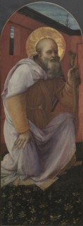 Panel from a Triptych: St. Anthony Abbot, 1458. Filippo Lippi (Italian, c. 1406-1469). Tempera on