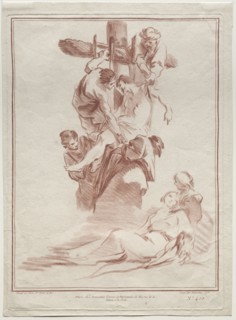 The Descent from the Cross, 1773. Gilles Demarteau (French, 1722-1776). Crayon manner etching