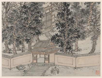 Twelve Views of Tiger Hill, Suzhou: Tiger-Flight Spring at the Back Gate, after 1490. Shen Zhou