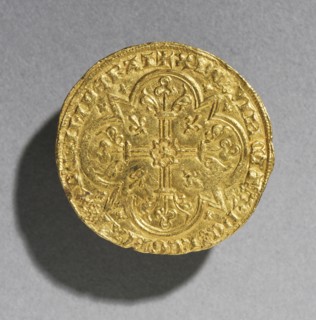 Mouton d'Or of King Jean le Bon of France, 1350-1364 (reverse), 1350-1364. France, Gothic period,