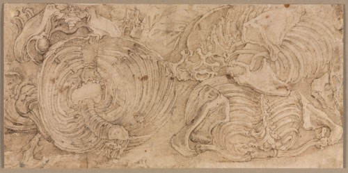 Rib Cages, early 1540s. Battista Franco (Italian, c. 1510-1561). Pen and brown ink; sheet: 11.6 x