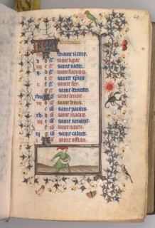 Hours of Charles the Noble, King of Navarre (1361-1425): fol. 10r, October, c. 1405. Master of the