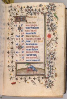 Hours of Charles the Noble, King of Navarre (1361-1425): fol. 12r, December, c. 1405. Master of the