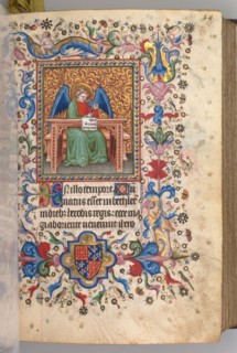 Hours of Charles the Noble, King of Navarre (1361-1425): fol. 25a, St. Matthew, c. 1405. Master of