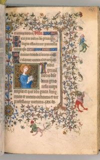 Hours of Charles the Noble, King of Navarre (1361-1425), fol. 301r, St. Geneviève, c. 1405. Master