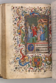 Hours of Charles the Noble, King of Navarre (1361-1425): fol. 78v, Adoration of the Magi (Sext), c.