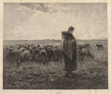 La Bergerie, 1885. Benjamin-Louis-Auguste Damman (French, 1835-1921). Etching