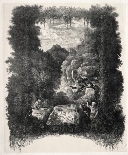 First frontispiece for Fables and Fairy-Tales by Thierry-Faletans, 1868. Rodolphe Bresdin (French,