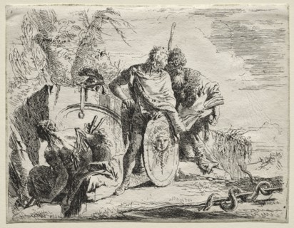 Various Caprices:  The Astrologen and the Young Soldier. Giovanni Battista Tiepolo (Italian,