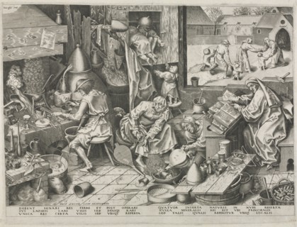Alchemist. Philip Galle (Flemish, 1537-1612), after Pieter Bruegel (Flemish, 1527/8-1569).
