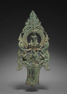 Portable icon of Shakyamuni Buddha in the Earth-touching gesture, late 1100s–early 1200s. Cambodia,