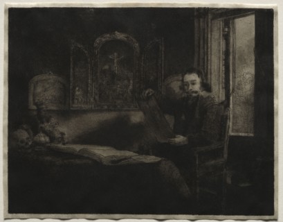 Abraham Francen, Apothecary, c. 1657. Rembrandt van Rijn (Dutch, 1606-1669). Etching, engraving and