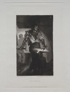 The Blacksmith, 1833. Eugène Delacroix (French, 1798-1863). Aquatint, drypoint and roulette