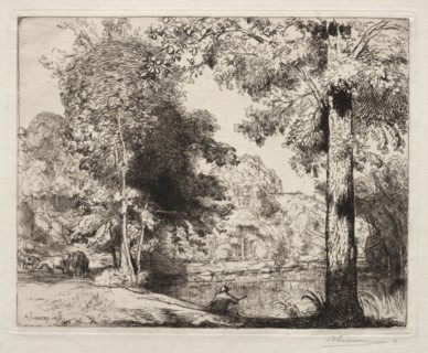 Bords de la Vie, 1908. Auguste Louis Lepère (French, 1849-1918). Etching