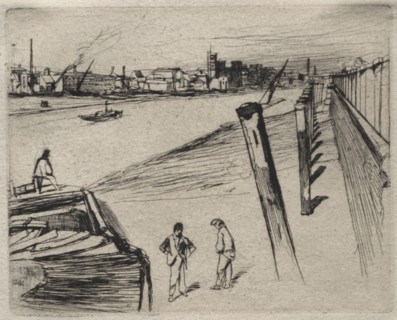 Millbank, 1861. James McNeill Whistler (American, 1834-1903). Etching