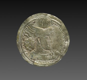 Drachma, 303-310. Iran, Sasanian, reign of Hormizd II, 4th century. Silver; diameter: 2.6 cm (1 in