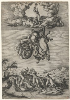 The Fall of Phaeton, c. 1545. Nicolas Beatrizet (French, 1515-after 1565), after Michelangelo