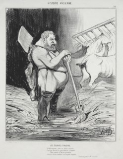 published in le Charivari (no 4 du septembre 1842): Ancient History, plate 26: The Stable of