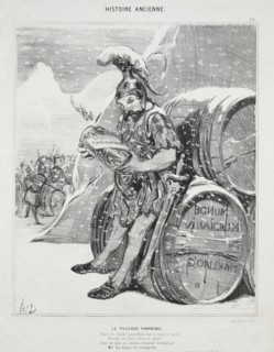 published in le Charivari (no 6 octobre 1842): Ancient History, plate 28: The Passage of Hannibal,