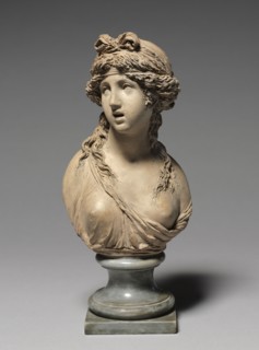 Bust of a Woman, 1800-1834. Joseph-Charles Marin (French, 1759-1834). Terracotta; with base: 27.2 x