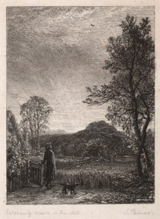 The Skylark, 1850. Samuel Palmer (British, 1805-1881). Etching