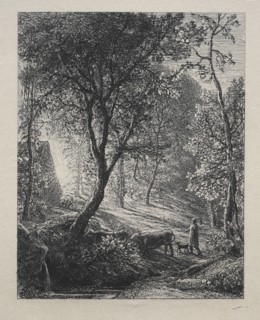 The Herdsman's Cottage, 1850. Samuel Palmer (British, 1805-1881). Etching