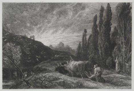 The Early Plowman, before 1861. Samuel Palmer (British, 1805-1881). Etching