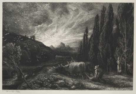 The Early Plowman, before 1861. Samuel Palmer (British, 1805-1881). Etching