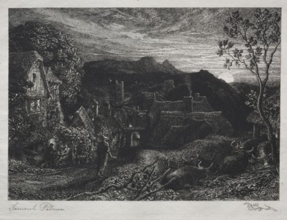 The Bellman, 1879. Samuel Palmer (British, 1805-1881). Etching