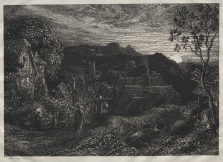 The Bellman, 1879. Samuel Palmer (British, 1805-1881). Etching