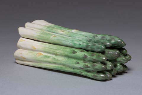 Box in the Form of Asparagus, c. 1765. Probably by Sceaux Factory (French). Tin-glazed earthenware
