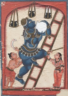 Krishna Stealing Curds, late 1700s. Southern India, probably Mysore, 18th century. Ink, color, and