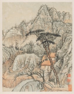 Reminiscences of Qinhuai River, 1642-1707. Shitao (Chinese, 1642-1707). Album leaf, ink and color