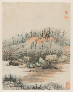 Reminiscences of Qinhuai River, 1642-1707. Shitao (Chinese, 1642-1707). Album leaf, ink and color