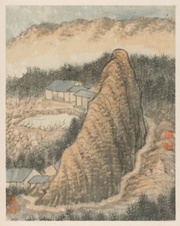Reminiscences of Qinhuai River, 1642-1707. Shitao (Chinese, 1642-1707). Album leaf, ink and color