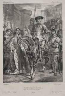 Duguesclin, 1829. Eugène Delacroix (French, 1798-1863). Lithograph with chine collé; sheet: 48 x 34