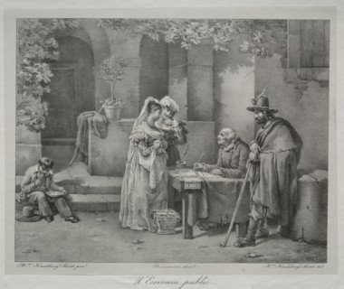 The Public Writer. Antoinette Cécile Hortense Lescot Haudebourt (French, 1784-1845). Lithograph