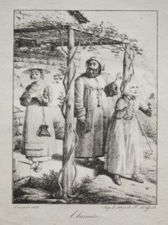 The Hermit, 1818. Louis Hersent (French, 1777-1860). Lithograph